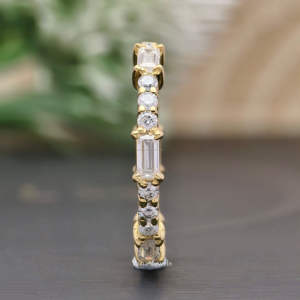 14K แหวนแต่งงานสีทองล้วนแบบซ้อนกันได้กล่องของขวัญสุดหรู - Product Image 6