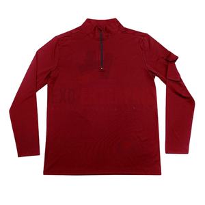 Camisetas con media cremallera y logotipo personalizado, camisetas con media cremallera de alta calidad para hombre, Camiseta de algodón de secado rápido con media cremallera en blanco para hombre - Product Image 1