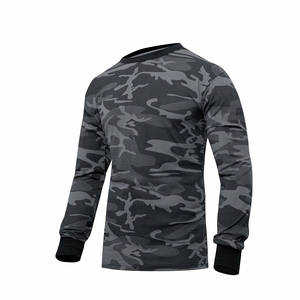 เสื้อยืดลำลองผู้ชาย คอโอ แขนสั้น ลายพรางดิจิทัล ผ้าฝ้าย 100% ระบายอากาศได้ดี สั่งทำได้ - Product Image 4