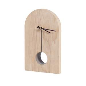 Horloge murale en bois massif avec logo personnalisé, silencieuse, sans tic-tac, grande horloge ronde en bois, décoration moderne nordique pour la maison, cadeau promotionnel - Product Image 1