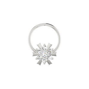 AJRETAIL - Piercing de Nariz con Diamante Natural de 0.07 Quilates, Corte Brillante Redondo en Oro de 14K, Estilo Étnico para Mujer, Color HI, Claridad VS-SI - Product Image 3