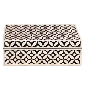 Handmade High Quality Natural Bone Inlay Eco-Friendly Square <b>Decorative</b> <b>Storage</b> <b>Box</b> <b>for</b> Jewelry Tableware - Product Image 4