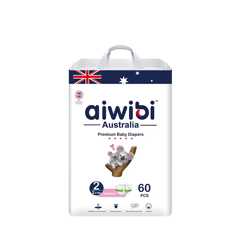 Aiwibi Australia Soft Care Hochwertige Windel Einweg Neugeborene Baby Windeln Windel Import Baby Windeln Großhandel