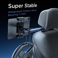 LISEN Support universel pour voiture iPad Siège arrière Support pour tablette pour enfants adultes Famille Road Trip Convient à tous les appareils de 4.7 à 12.9 pouces Noir