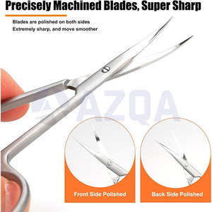 Stainless Steel <b>Cuticle</b> <b>Scissors</b> With Sharp Fine Tips For Professional Manicure Pedicure And Nail Care - Product Image 3