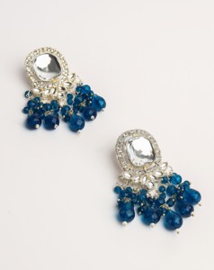 Pendientes de lujo con cuentas azul pastel, hechos a mano, de aleación de zinc chapada en oro, joyería étnica para mujer, venta al por mayor - Product Image 3