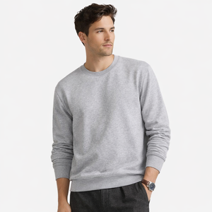 Sudadera de Alta Calidad, 210 Gramos, Corte Cuadrado, Estilo Vintage Desgastado, Lavado Ácido, Cuello Redondo, para Hombre, 100% Algodón - Product Image 1