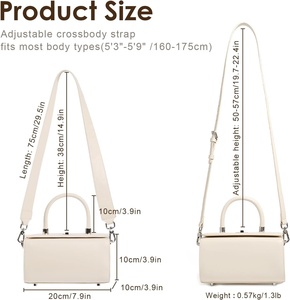 Sac fourre-tout structuré en cuir véritable pour femme, de créateur, avec fermeture éclair et double anse réglable à ouverture supérieure - Product Image 5