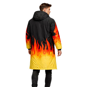 Parka de Natación Avanzada para Entrenamiento y Uso en Exteriores, Chaqueta Térmica Larga con Capucha, Tejido Impermeable y Diseño Dinámico - Product Image 5