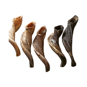 Shofar kosher ecológico grande al por mayor, instrumento musical pulido con cuerno de carnero natural tallado para fines religiosos judíos - Product Image 1