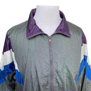 <b>Windbreaker</b> <b>Jacket</b> Multi Color <b>Nylon</b> Crinkle Colorblock Anorak <b>Jacket</b> Men <b>Blank</b> Waterproof Crinkle Fabric Sports Anorak <b>Jacket</b> - Product Image 3