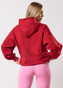 Wholesale Women's <b>Jumper</b> Custom Logo Hot Girl Women Clothing Crop Top Long Sleeve Plain Blank Cropped Thick Cotton Hoodies - Product Image 2