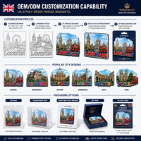 Imán de nevera personalizado del Reino Unido, Londres, Australia, de madera epoxi 3D, Big Ben, Torre, Puente, recuerdo, imán de nevera, regalo turístico, decoración