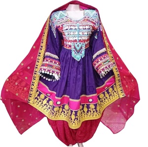 Robes afghanes ethniques Kuchi faites à la main, respirantes, brodées, pour femmes, longues, style Pashtun, robes de Kâbul - Product Image 4