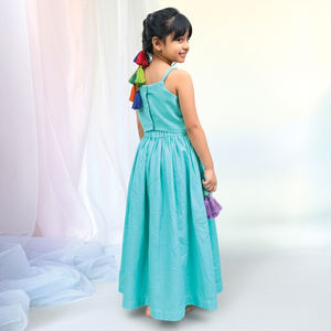 Lehenga Choli de Qualité Supérieure pour Filles de 6 à 9 Ans, Robe Ethnique Indienne Légère pour Mariages, Fêtes et Festivals, Prix Export - Product Image 3