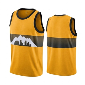 เสื้อเจอร์ซีย์แขนกุดสีส้มอมฟ้าพร้อมลายวิวเมืองภูเขาด้านหน้าและด้านหลัง - Product Image 6