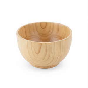 Bol de service en bois écologique avec finition naturelle pour une utilisation quotidienne en cuisine - Service de salades, de fruits et de collations - Product Image 2