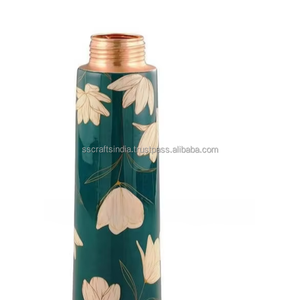 Bouteille d'eau en cuivre ayurvédique de qualité supérieure, design imprimé classique, étanche, grande capacité, pour le bureau, les voyages, durable et résistante - Product Image 4