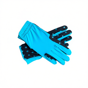 Custom Logo Color <b>Equestrian</b> Horse Riding Gloves Track Racing Gloves Polyester Spandex Synthetic Leather Palm Silicone Pull-On - Product Image 2