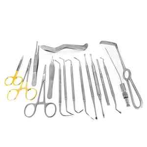Kit d'instruments dentaires vétérinaires de haute qualité pour interventions chirurgicales mineures, 16 pièces, tout-en-un, ensemble de chirurgie dentaire personnalisé, certifié CE par GS - Product Image 1