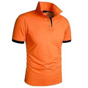 Plain <b>Orange</b> Color Men's Pure Cotton Quick Dry Fabric Men's Summer Wear <b>Polo</b> Shirt Regular Fit Button style <b>Polo</b> Shirts - Product Image 3