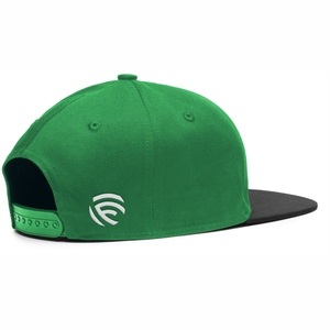 Gorra Snapback Personalizada de 6 Paneles en Dos Tonos – Gorra Urbana Premium Verde y Negra con Visera Plana al por Mayor OEM - Product Image 4