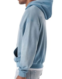 Sweat à capuche pour homme en tissu 100% coton, effet délavé à l'acide, prix raisonnable, sweat à capuche léger pour homme en vente - Product Image 5