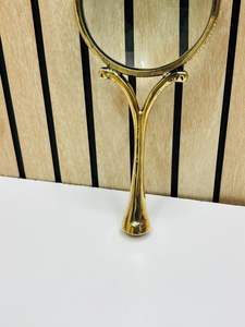 Loupe de poche de 3 pouces entièrement en laiton avec poignée en métal massif |   Loupe d'inspection optique classique - Product Image 3