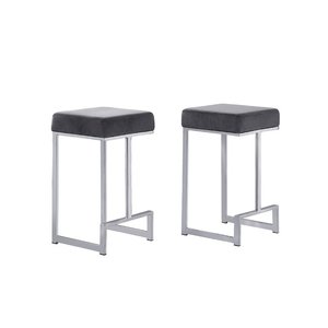 Tabouret de bar élégant en métal finition or avec siège rembourré pour comptoir de cuisine et table de bar de luxe - Product Image 2
