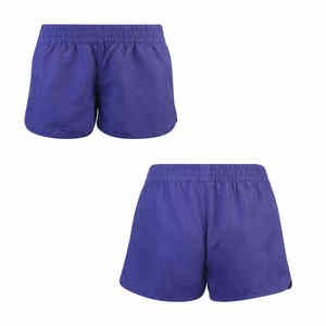 Pantalones cortos de verano para mujer, informales, de poliéster, cintura media, ropa de calle, moda, cintura elástica, transpirables, de secado rápido, ajuste deportivo, color sólido - Product Image 1
