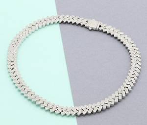 Chaîne cubaine en argent 925 avec moissanite taille ronde, collier hip-hop, cadeau pour homme, passe le test du diamant - Product Image 6