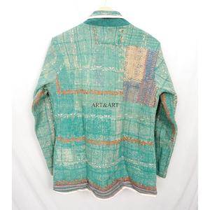 Indian Cotton Vintage Kantha <b>jacket</b> with <b>mandarin</b> <b>collar</b> and pockets button Autumn/Winter High Quality Quick Dry Plus <b>Jacket</b> - Product Image 6