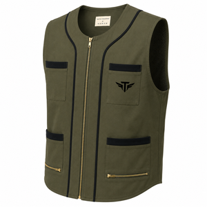 Chaqueta de Barbero Profesional Tactus Industries para Hombre, Negra, Sin Mangas, 2 Bolsillos para Herramientas, Ecológica, de Secado Rápido, Transpirable, de Lona - Product Image 3