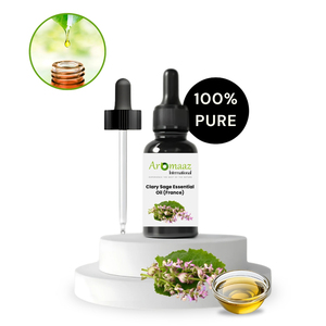 Aromaaz 100% Pure Clary Sage Essential Oil France Origin GMP Certified Steam Distilled Skin Revitalizer Anti-Aging Benefits <b>Bulk</b> - Product Image 2
