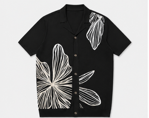 เสื้อเชิ้ตแขนสั้นผู้ชายแบบลำลอง ปกคอพับ เสื้อเชิ้ตฤดูร้อน - Product Image 5