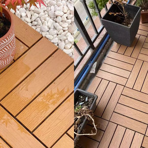 Dalles de terrasse en bois d'acacia massif pour jardin, balcon, patio - Product Image 1