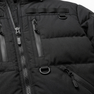 Chaqueta Acolchada con Capucha para Hombre, Negra, Abrigo de Invierno Cálido y Acolchado, Ligero, Impermeable, Reversible, con Logotipo Frontal One Apex - Product Image 5