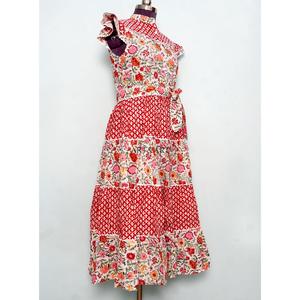 Robe d'été en coton indien à imprimé numérique pour femme, tenue de plage, tunique indienne ethnique, robe maxi, silhouette en A, robe décontractée - Product Image 5