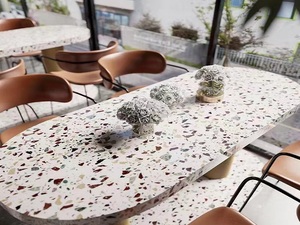 Fabrication <span class=keywords><strong>de</strong></span> pierre artificielle en ciment <span class=keywords><strong>terrazzo</strong></span> pour dessus <span class=keywords><strong>de</strong></span> table basse - Product Image 1