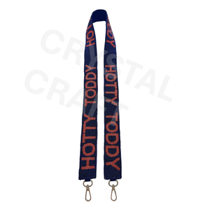 Fashion Beaded Hook Vintage Webbing Belt <b>Strap</b> Elastic Adjustable Blue Raised Text Eco-Friendly Handbag Accessories - Product Image 5