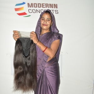 100% Unprocessed Indian Temple Raw One Donor Braiding Hair Natural HD Wig Long Straight <b>Brown</b> Color Remy Human Hair Fusion - Product Image 6
