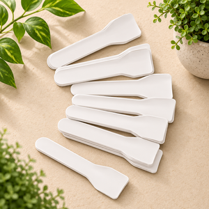 Ensemble de fourchettes, couteaux et cuillères en papier jetables EcoRev blancs - Style luxueux, écologiques et recyclables, sans danger pour les aliments, pour les fêtes - Product Image 4