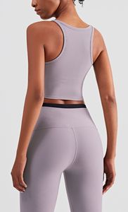 Women's Custom Logo Knitted Tank Yoga Top with <b>Removable</b> <b>Padded</b> <b>Bra</b> Quick Dry & Eco-Friendly Workout Top Solid Construction - Product Image 3