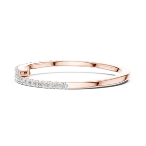 Anillo de Diamantes Cultivados en Laboratorio, Delicado y Sencillo, en Oro Rosa de 18 Quilates con Baño de Rodio, Regalo para San Valentín, Fiestas, Compromisos, Eventos, Uso Diario - Product Image 3