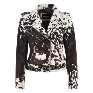 Custom <b>Smart</b> Range BRANDO <b>Women</b>’s Premium Hair On Hide Cowhide Leather <b>Jacket</b> Ladies Biker Moto Punk Style <b>Jacket</b> Bulk Wholesale - Product Image 5