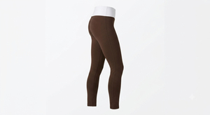 High Waisted Full Length Yoga <b>Leggings</b> Solid <b>Brown</b> Seamless Spandex Nylon Pants - Product Image 5