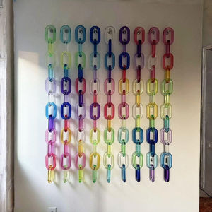 Cadena Decorativa de Pared Hecha a Mano con Eslabones de Resina Ecológica Transparente y Colorida, Personalizable, para Proyectos de Bricolaje, Separador de Ambientes, Estilo Ángel - Product Image 4