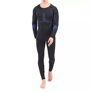 Wholesale OEM Custom <b>Men's</b> Running <b>Compression</b> 2-Piece Fighting Sets Long Sleeve Gym Training Sportswear Fitness Sweat Suit - Product Image 4