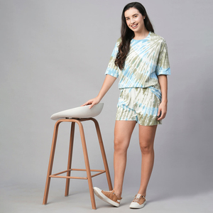 Ensemble décontracté vintage personnalisé pour femme, été, 2 pièces, t-shirt et short, 100% coton respirant - Product Image 3