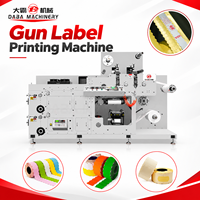 Machine d'impression flexographique en ligne 2 couleurs pour étiquettes adhésives en rouleau, type empilable, pour étiquettes de produits (Gun Label)
